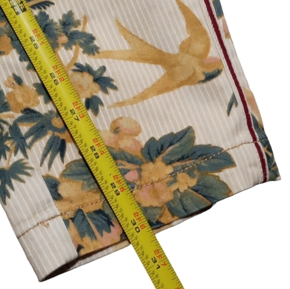 Anthropologie Chino Palm Paradise Botanical Print Relaxed Fit Trousers Pants 29W - Picture 8 of 10